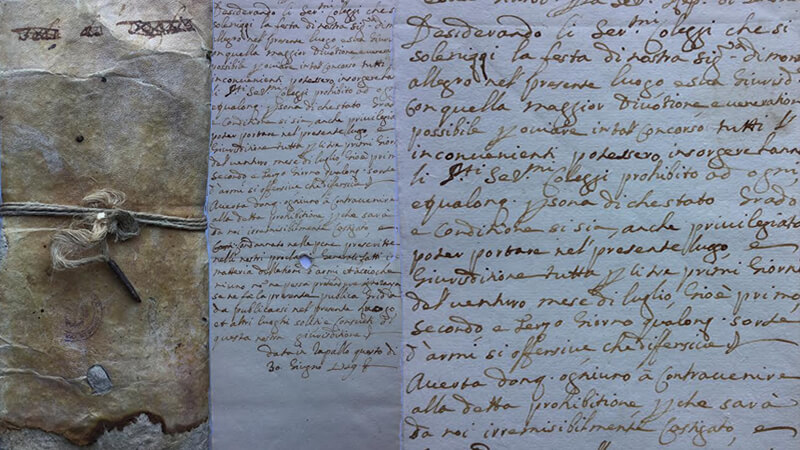 Proibizione di portare armi durante le feste di Montallegro